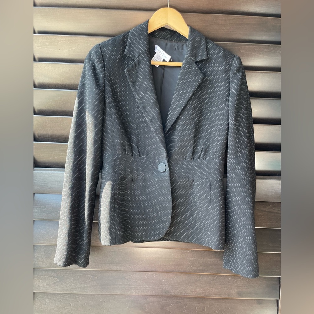 White House Black Market Black Blazer One Button Closure 2 Fully lined